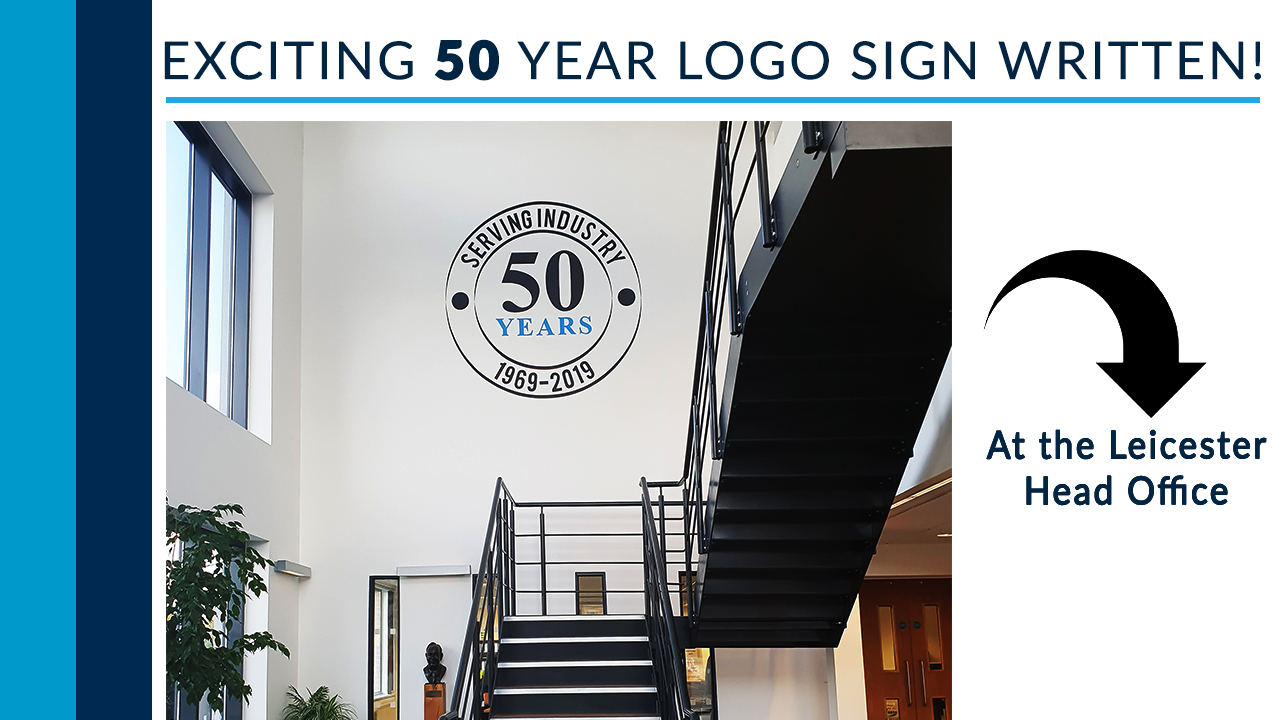 Our 50 year sign written logo is complete!