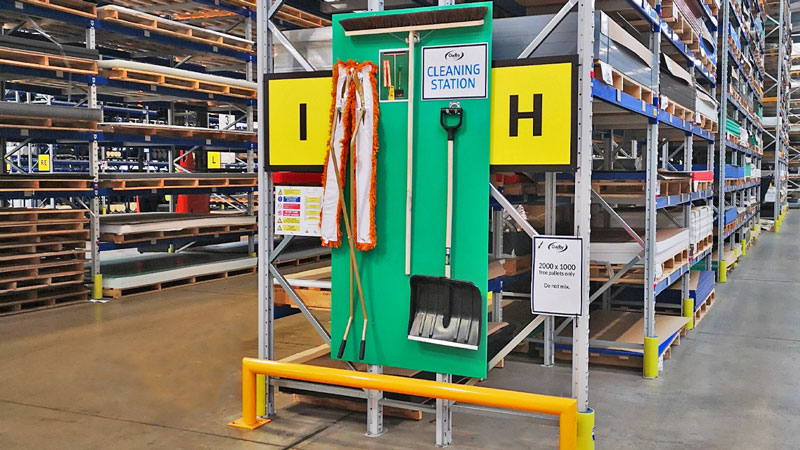 Warehouse Cleaning Stations
