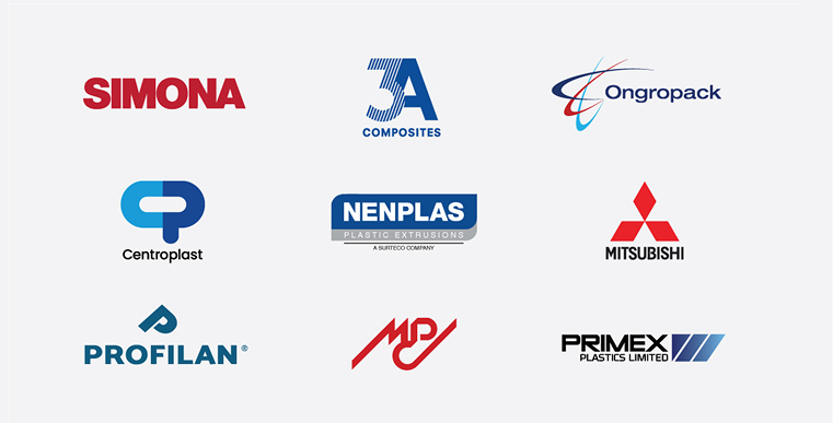 Logos of our core suppliers for Oadby Plastic