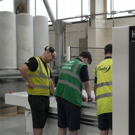 Team members working at Oadby Plastics