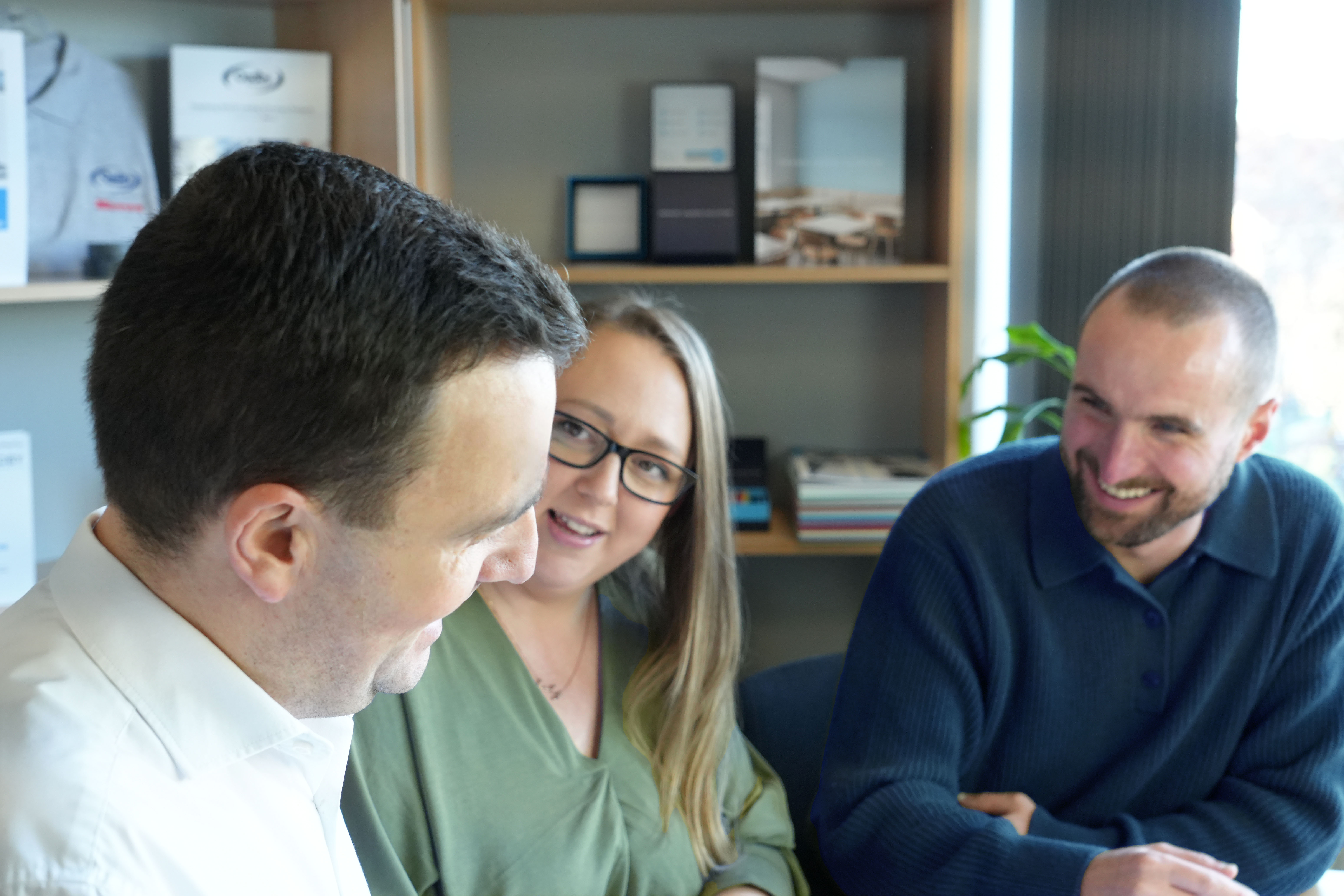 The Sales team at Oadby Plastics in a Marketing office