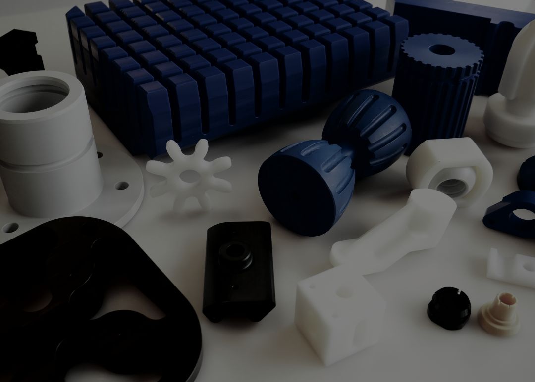 A selection of engineered plastic pieces
