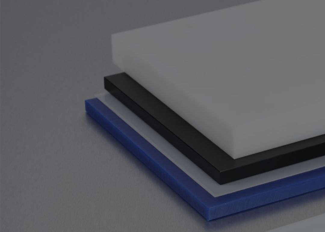 Close-up of semi-finished plastic materials