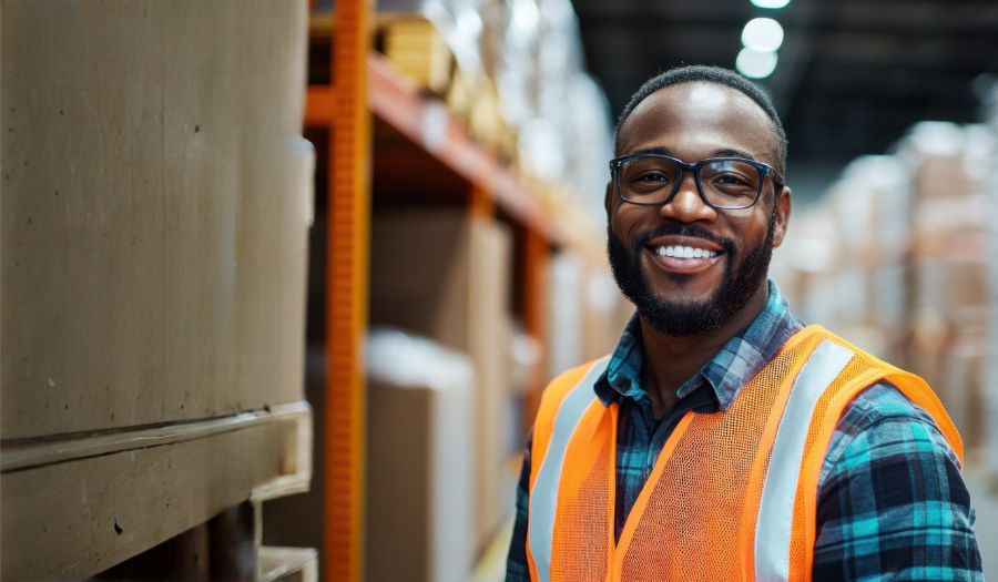 Warehouse and Machining Operator Smiling After Applying For a Vacancy at Oadby Plastics
