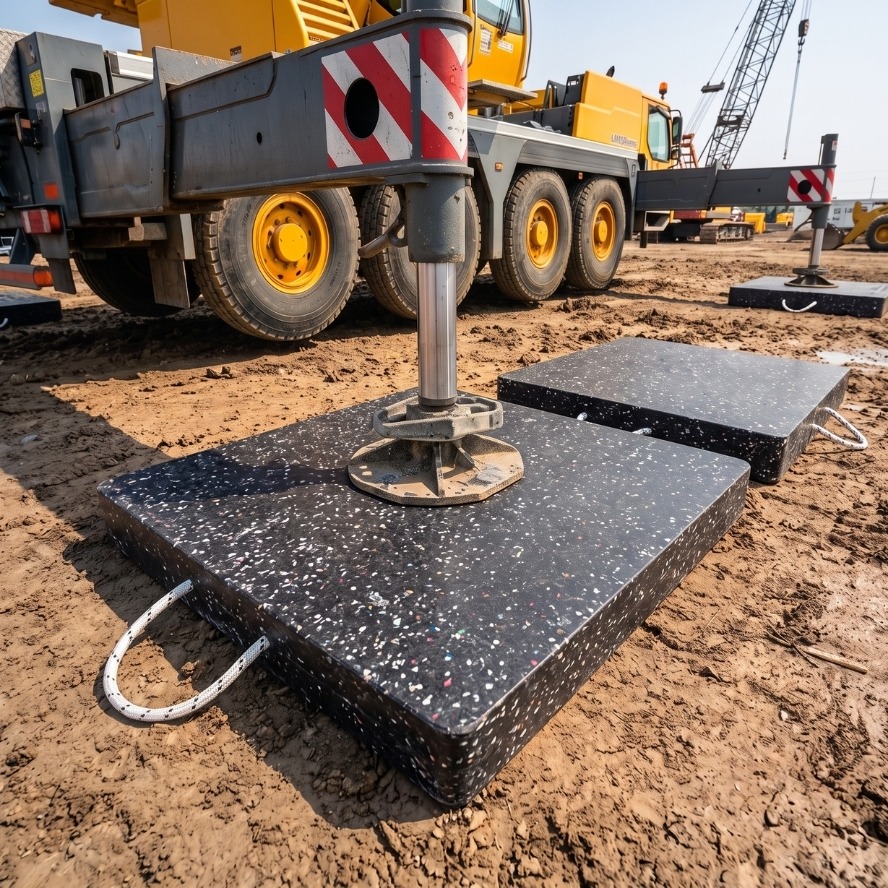 PE500 Outrigger pad in construction
